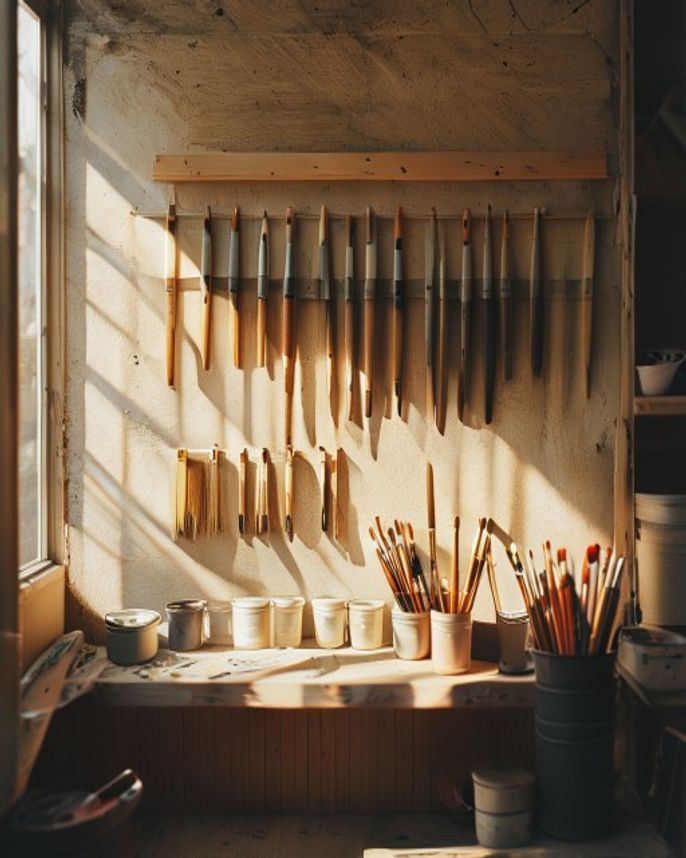 Professional painting equipment and careful preparation