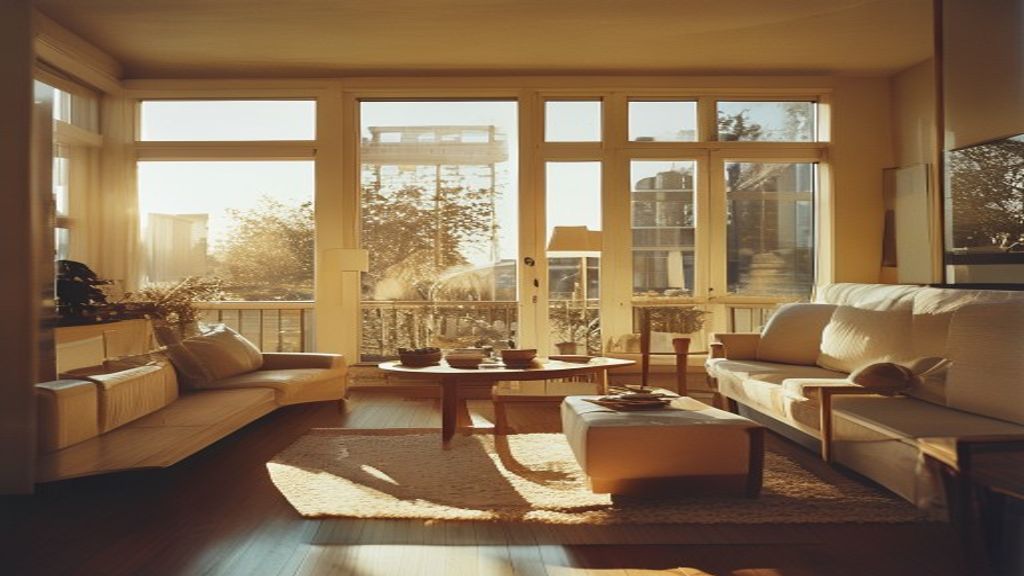 Freshly painted Auckland home interior with warm evening light
