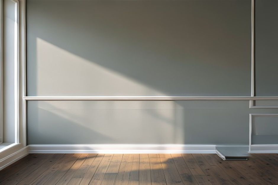 Clean interior paint finish on plaster walls